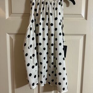 Liverpool Black and White Polka Dot Top